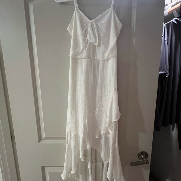 Lulu's White Asymmetrical Midi Dress - Picture 1 of 1
